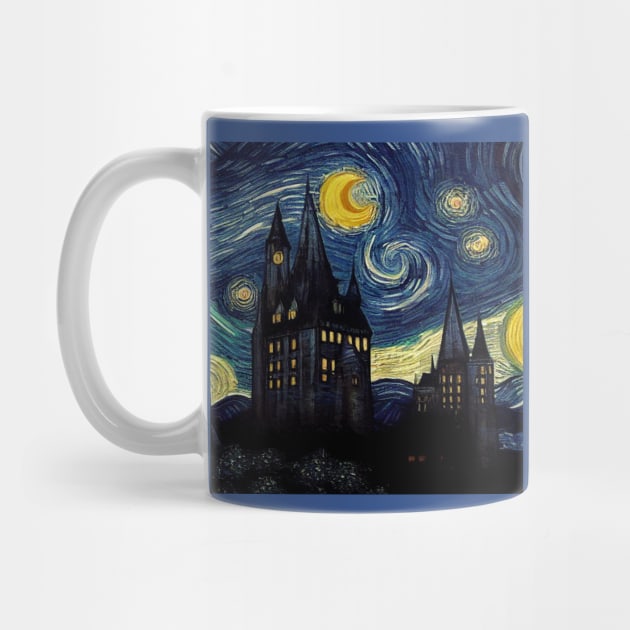 Starry Night Wizarding School Van Gogh by Grassroots Green